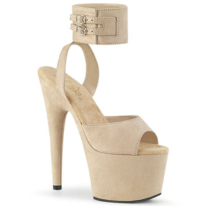 ADORE-791FS Pleaser Sexy 7 Inch Heel Beige Pole Dancer Shoes