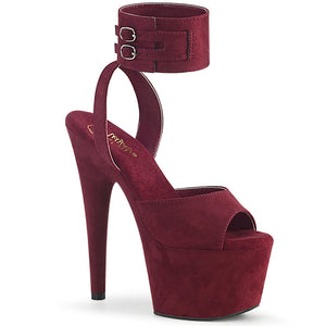 ADORE-791FS Pleaser 7 Inch Heel Burgundy Pole Dancing Shoes