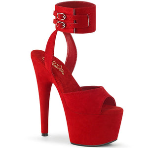 ADORE-791FS Pleaser 7" Heel Red Pole Dancing Shoes