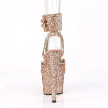 Load image into Gallery viewer, ADORE-791LG 7 Inch Heel Rose Gold Glitter Pole Dancing Shoes