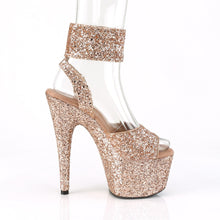 Load image into Gallery viewer, ADORE-791LG 7 Inch Heel Rose Gold Glitter Pole Dancing Shoes