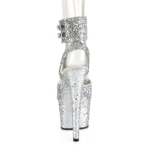 Load image into Gallery viewer, ADORE-791LG Pleaser 7&quot; Heel Silver Glitter Pole Dancing Shoe