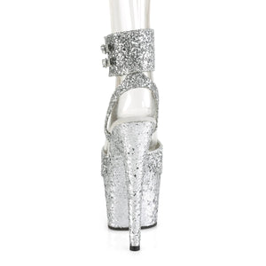 ADORE-791LG Pleaser 7" Heel Silver Glitter Pole Dancing Shoe