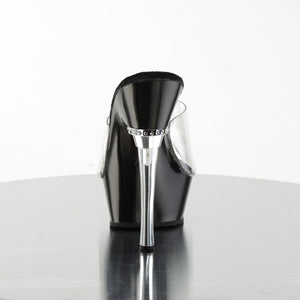 ALLURE-601 5.5" Heel Clear and Black Pole Dancing Shoes