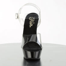 Load image into Gallery viewer, ALLURE-608 5.5&quot; Heel Clear and Black Pole Dancing Shoes