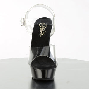 ALLURE-608 5.5" Heel Clear and Black Pole Dancing Shoes