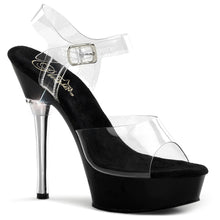 Load image into Gallery viewer, ALLURE-608 5.5&quot; Heel Clear and Black Pole Dancing Shoes