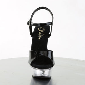 ALLURE-609 5.5" Heel Black and Clear Pole Dancer Shoes