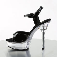 Load image into Gallery viewer, ALLURE-609 5.5&quot; Heel Black and Clear Pole Dancer Shoes