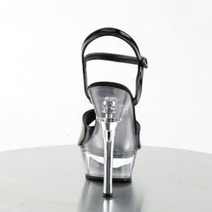 ALLURE-609 5.5" Heel Black and Clear Pole Dancer Shoes