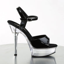 Load image into Gallery viewer, ALLURE-609 5.5&quot; Heel Black and Clear Pole Dancer Shoes