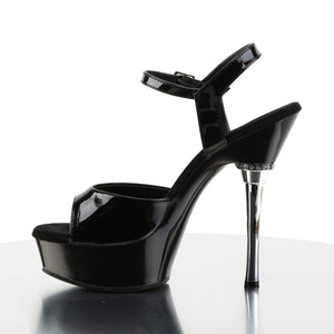 ALLURE-609 Pleaser 5.5" Heel Black Patent Pole Dancer Shoes