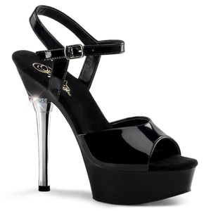 ALLURE-609 Pleaser 5.5" Heel Black Patent Pole Dancer Shoes