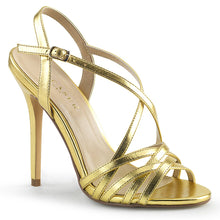 Load image into Gallery viewer, AMUSE-13 Pleaser Sexy 5&quot; Heel Gold Mat. Pu Fetish Footwear