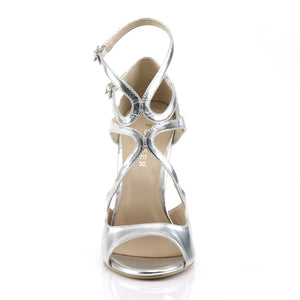 AMUSE-15 Pleaser Sexy 5 Inch Heel Silver Fetish Footwear