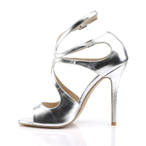 AMUSE-15 Pleaser Sexy 5 Inch Heel Silver Fetish Footwear