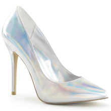 Load image into Gallery viewer, AMUSE-20 Pleaser Sexy 5&quot; Heel Silver Hologram Fetish Shoes