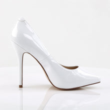 Load image into Gallery viewer, AMUSE-20 Pleaser Sexy 5&quot; Heel White Patent Fetish Footwear