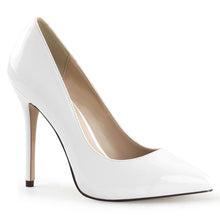 Load image into Gallery viewer, AMUSE-20 Pleaser Sexy 5&quot; Heel White Patent Fetish Footwear