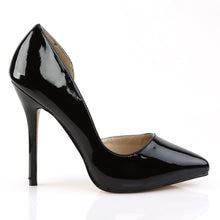 Load image into Gallery viewer, AMUSE-22 Pleaser Sexy 5&quot; Heel Black Patent Fetish Footwear