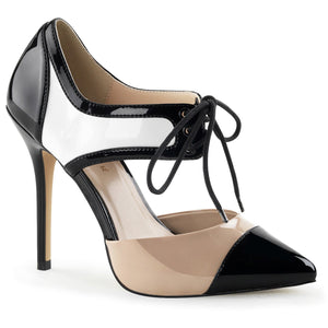 AMUSE-30 Pleaser Sexy 5" Heel Black-White-Nude Fetish Shoes