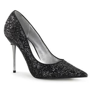 APPEAL-20G Pleaser Sexy 4" Heel Black Glitter Fetish Shoes