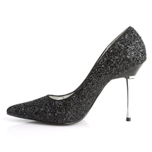 Load image into Gallery viewer, APPEAL-20G Pleaser Sexy 4&quot; Heel Black Glitter Fetish Shoes