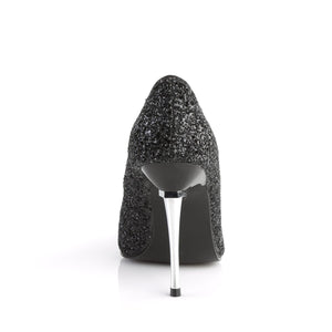 APPEAL-20G Pleaser Sexy 4" Heel Black Glitter Fetish Shoes