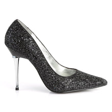 Load image into Gallery viewer, APPEAL-20G Pleaser Sexy 4&quot; Heel Black Glitter Fetish Shoes