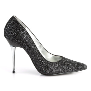 APPEAL-20G Pleaser Sexy 4" Heel Black Glitter Fetish Shoes