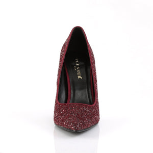 APPEAL-20G Sexy 4 Inch Heel Burgundy Glitter Fetish Footwear