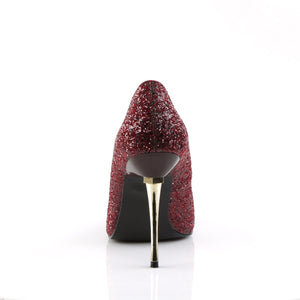 APPEAL-20G Sexy 4 Inch Heel Burgundy Glitter Fetish Footwear