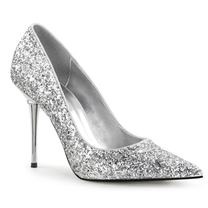 APPEAL-20G Pleaser Sexy 4" Heel Silver Glitter Fetish Shoes