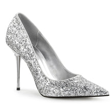 Load image into Gallery viewer, APPEAL-20G Pleaser Sexy 4&quot; Heel Silver Glitter Fetish Shoes