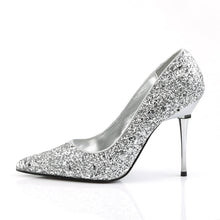 Load image into Gallery viewer, APPEAL-20G Pleaser Sexy 4&quot; Heel Silver Glitter Fetish Shoes