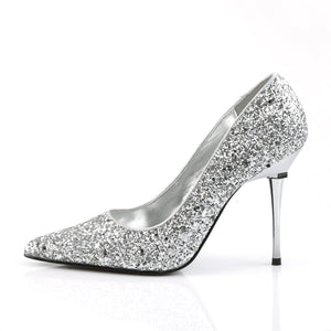 APPEAL-20G Pleaser Sexy 4" Heel Silver Glitter Fetish Shoes