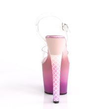 Load image into Gallery viewer, ARIEL-708OMBRE 7 Inch Heel Clear Pink Purple Ombre Sexy Shoe