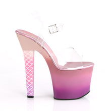 Load image into Gallery viewer, ARIEL-708OMBRE 7 Inch Heel Clear Pink Purple Ombre Sexy Shoe