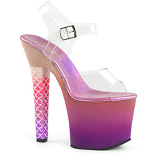 Load image into Gallery viewer, ARIEL-708OMBRE 7 Inch Heel Clear Pink Purple Ombre Sexy Shoe