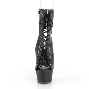 ASPIRE-1016 Pleasers 6 Inch Heel Black Fetish Ankle Boots