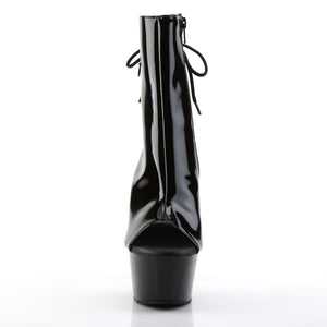 ASPIRE-1018 Pleasers 6" Heel Black Patent Fetish Ankle Boots