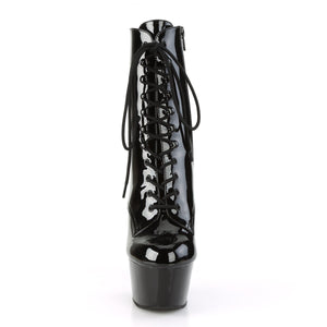 ASPIRE-1020 Pleasers 6" Heel Black Patent Fetish Ankle Boots