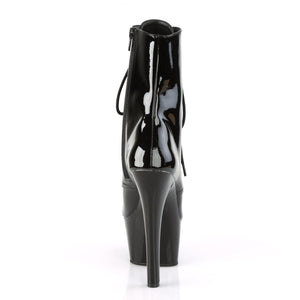 ASPIRE-1020 Pleasers 6" Heel Black Patent Fetish Ankle Boots