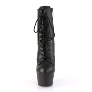 ASPIRE-1020 Pleasers 6 Inch Heel Black Fetish Ankle Boots