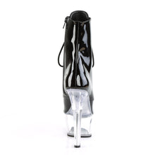 Load image into Gallery viewer, ASPIRE-1021 Pleaser 6&quot; Heel Black and Clear Sexy Ankle Boots