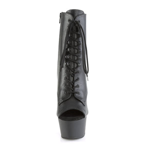 ASPIRE-1021 Pleasers 6 Inch Heel Black Sexy Ankle Boots