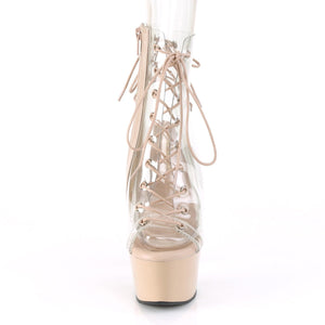 ASPIRE-600-30 Sexy 6" Heel Clear and Nude Pole Dancing Shoes