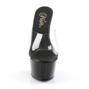 ASPIRE-601 Sexy 6" Heel Clear and Black Pole Dancing Shoes