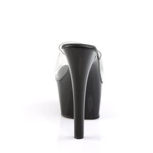 ASPIRE-601 Sexy 6" Heel Clear and Black Pole Dancing Shoes