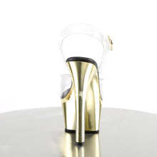 Load image into Gallery viewer, ASPIRE-608 Sexy 6&quot; Heel Clear Gold Chrome Pole Dance Sandal